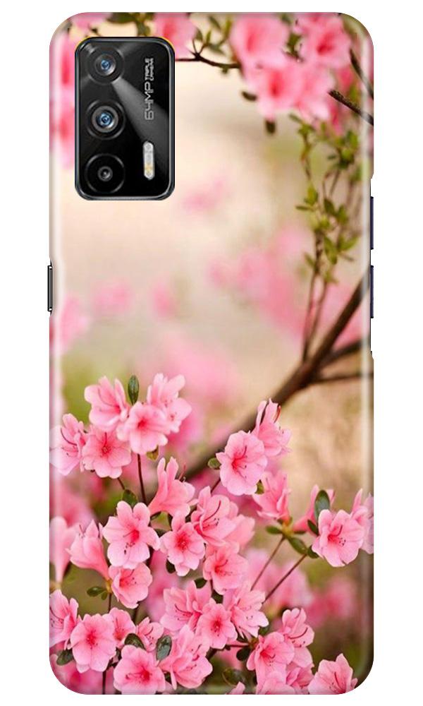 Pink flowers Mobile Back Case for Realme GT (Design - 69) Pink flowers Case for Realme GT