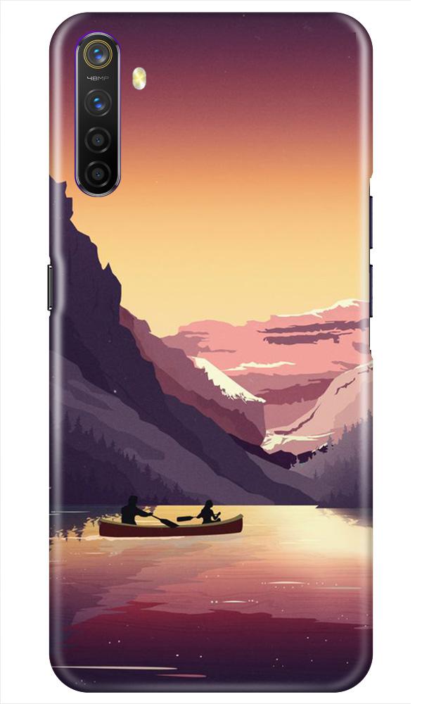 Mountains Boat Mobile Back Case for Realme X2 (Design - 181) Mountains Boat Case for Realme X2 (Design - 181)