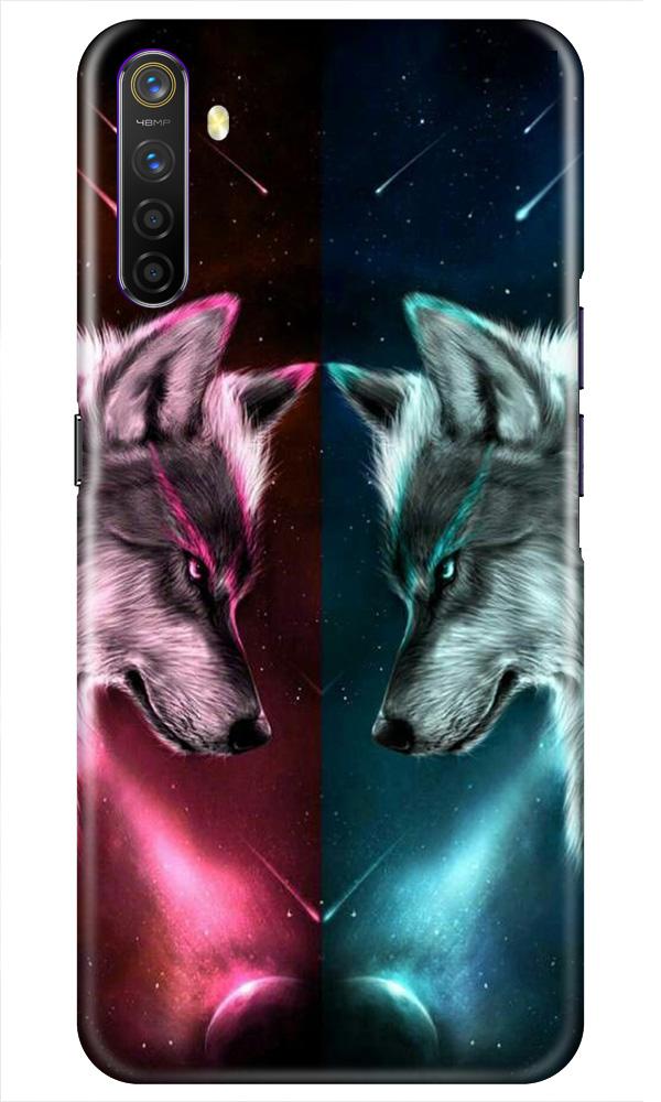 Wolf fight Mobile Back Case for Realme X2 (Design - 221) Wolf fight Case for Realme X2 (Design No. 221)