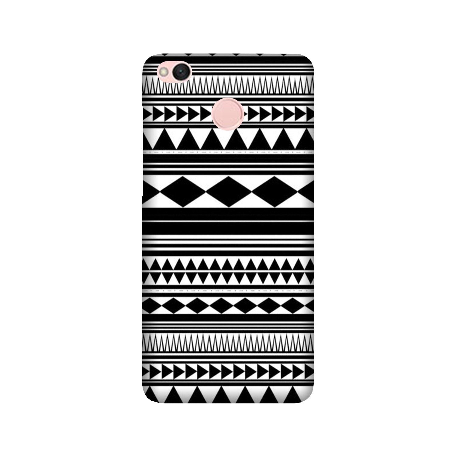 Black white Pattern Mobile Back Case for Redmi 4 (Design - 5) Black white Pattern Case for Redmi 4