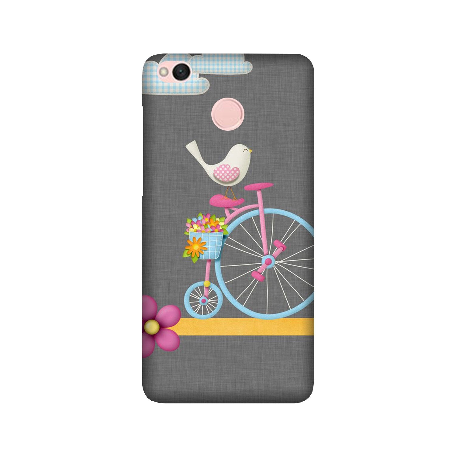 Sparron with cycle Mobile Back Case for Redmi 4 (Design - 34) Sparron with cycle Case for Redmi 4