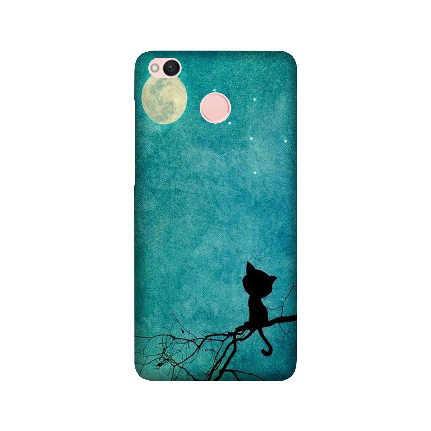 Moon cat Mobile Back Case for Redmi 4 (Design - 70) Moon cat Case for Redmi 4