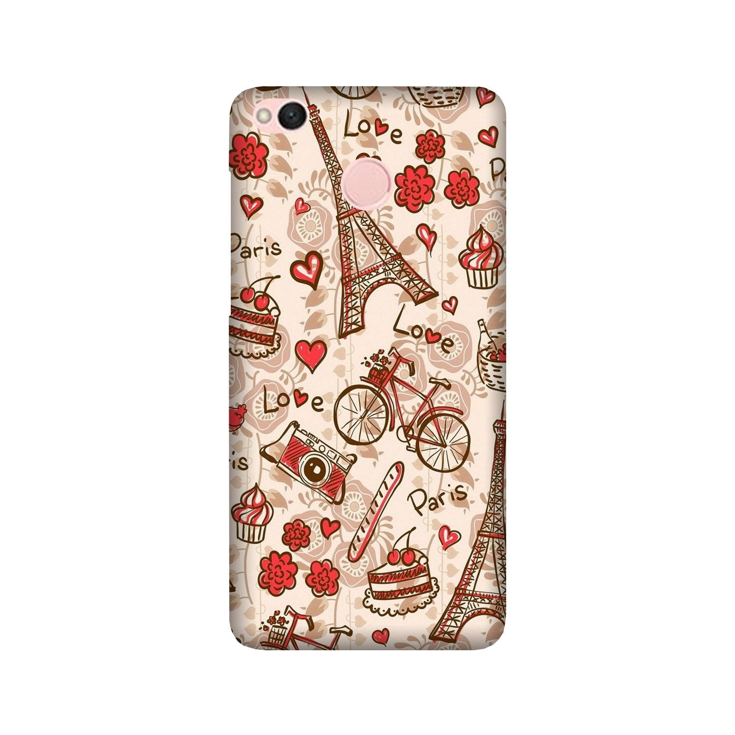 Love Paris Mobile Back Case for Redmi 4 (Design - 103) Love Paris Case for Redmi 4 (Design - 103)