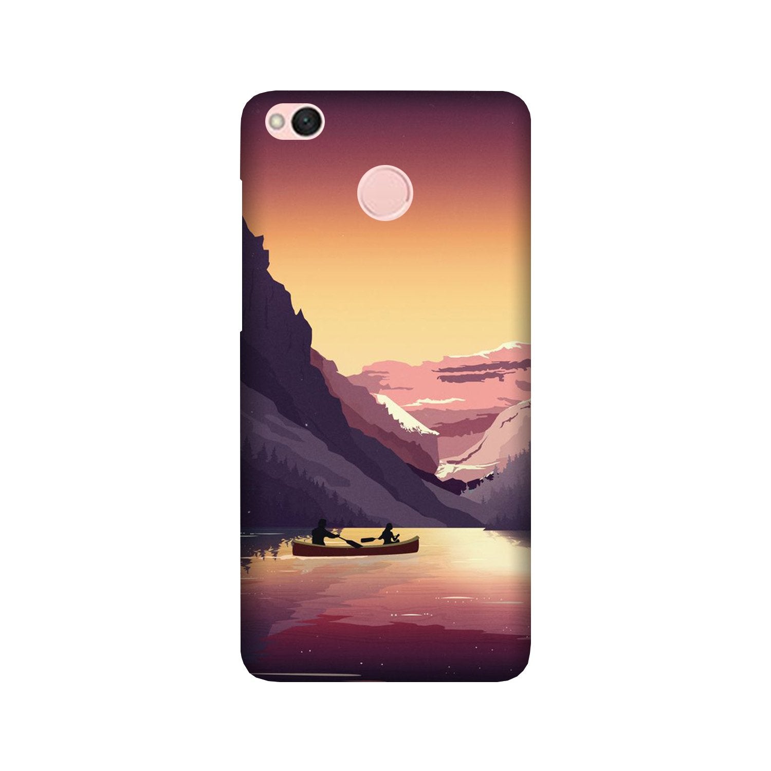 Mountains Boat Mobile Back Case for Redmi 4 (Design - 181) Mountains Boat Case for Redmi 4 (Design - 181)