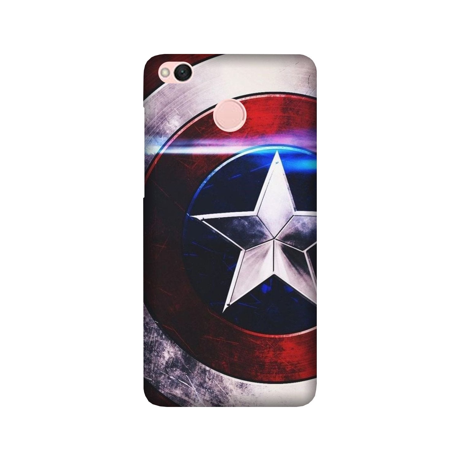 Captain America Shield Mobile Back Case for Redmi 4 (Design - 250) Captain America Shield Case for Redmi 4 (Design No. 250)