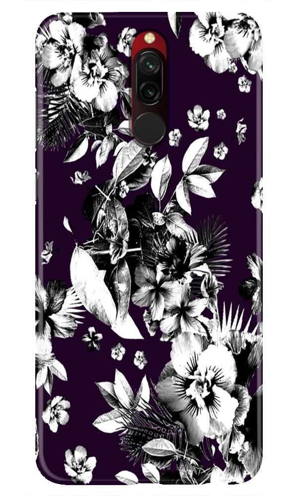 white flowers Mobile Back Case for Xiaomi Redmi 8 (Design - 7) white flowers Case for Xiaomi Redmi 8