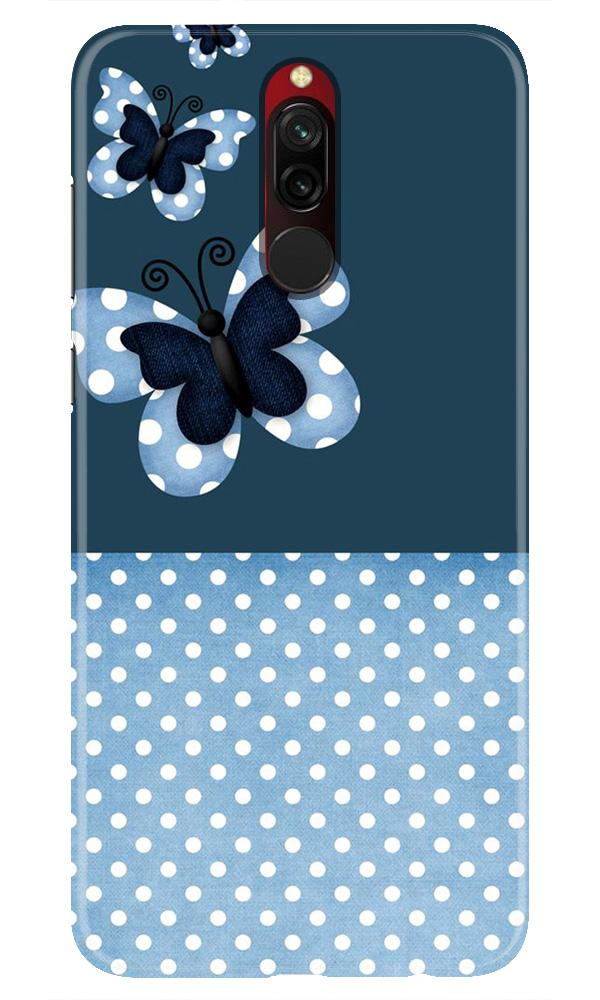 White dots Butterfly Mobile Back Case for Xiaomi Redmi 8 (Design - 31) White dots Butterfly Case for Xiaomi Redmi 8