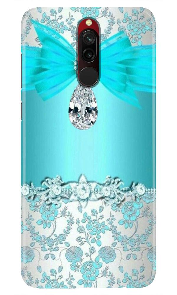 Shinny Blue Background Mobile Back Case for Xiaomi Redmi 8 (Design - 32) Shinny Blue Background Case for Xiaomi Redmi 8