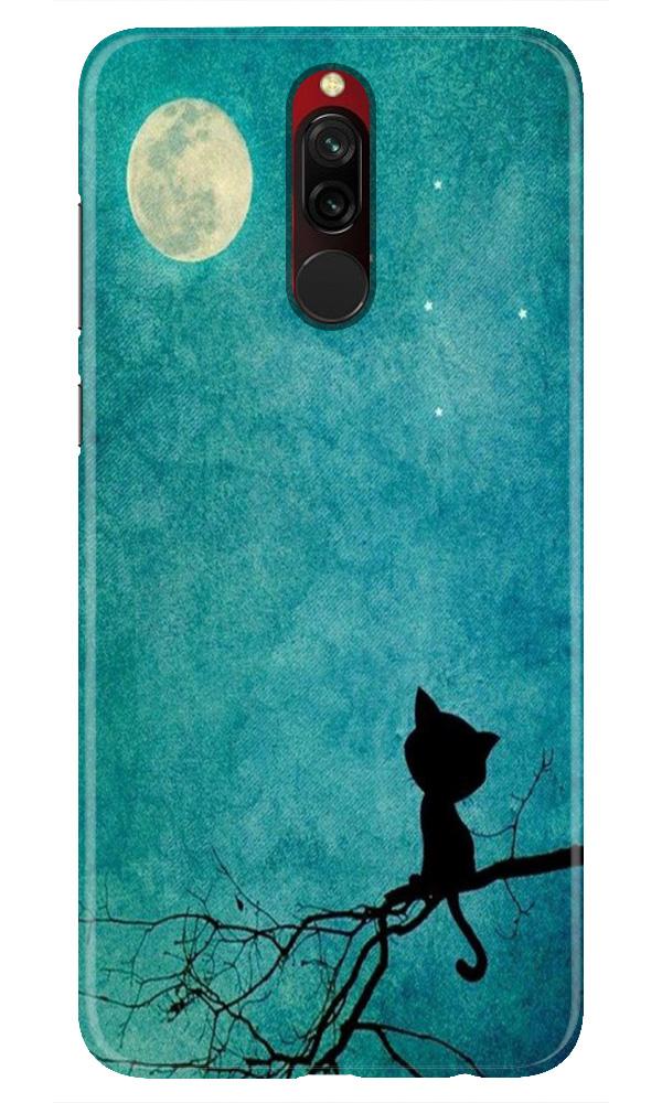 Moon cat Mobile Back Case for Xiaomi Redmi 8 (Design - 70) Moon cat Case for Xiaomi Redmi 8