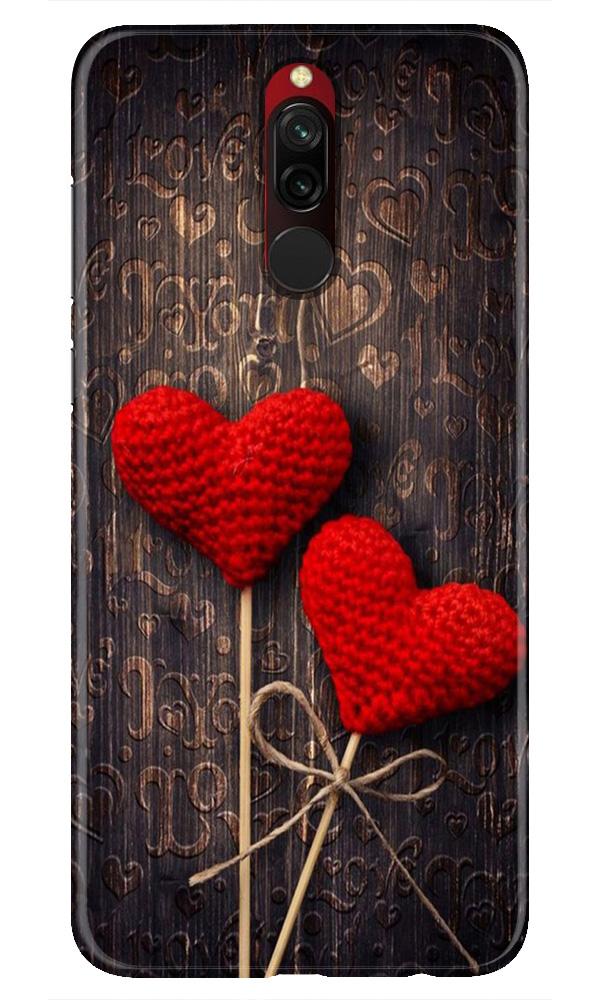 Red Hearts Mobile Back Case for Xiaomi Redmi 8 (Design - 80) Red Hearts Case for Xiaomi Redmi 8