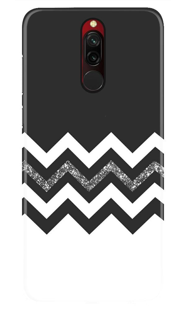 Black white Pattern2Mobile Back Case for Xiaomi Redmi 8 (Design - 83) Black white Pattern2Case for Xiaomi Redmi 8