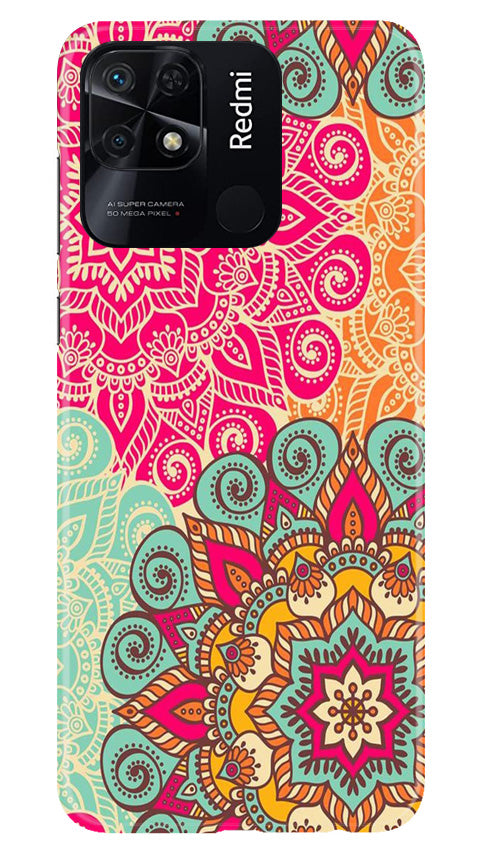 Rangoli art Mobile Back Case for Redmi 10C (Design - 6) Rangoli art Case for Redmi 10C