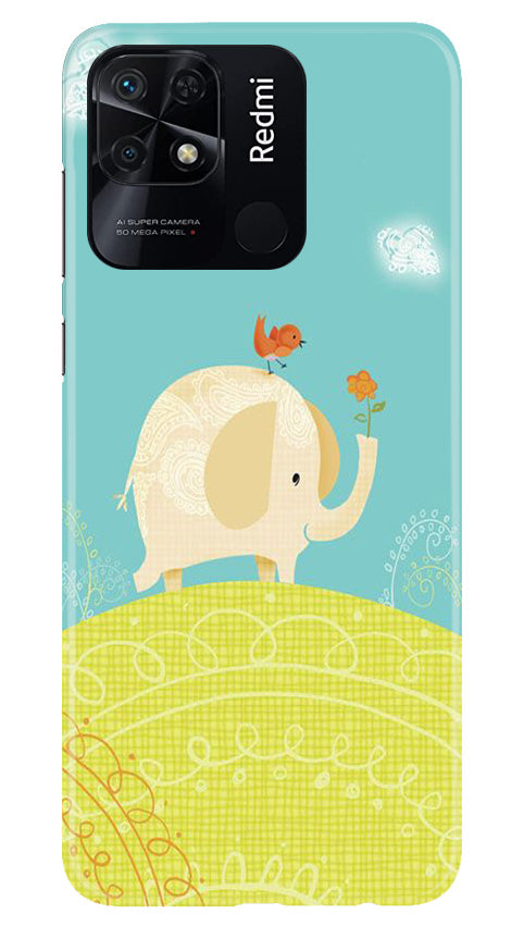 Elephant Painting Mobile Back Case for Redmi 10C (Design - 46) Elephant Painting Case for Redmi 10C