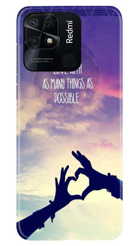 Fall in love Mobile Back Case for Redmi 10C (Design - 50) Fall in love Case for Redmi 10C