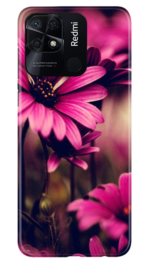 Purple Daisy Mobile Back Case for Redmi 10 Power (Design - 65) Purple Daisy Case for Redmi 10 Power