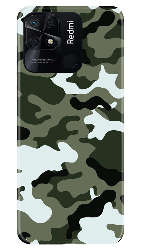 Army Camouflage Mobile Back Case for Redmi 10C (Design - 108) Army Camouflage Case for Redmi 10C (Design - 108)