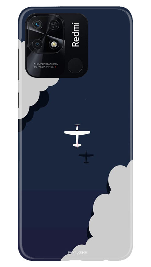 Clouds Plane Mobile Back Case for Redmi 10 Power (Design - 165) Clouds Plane Case for Redmi 10 Power (Design - 165)