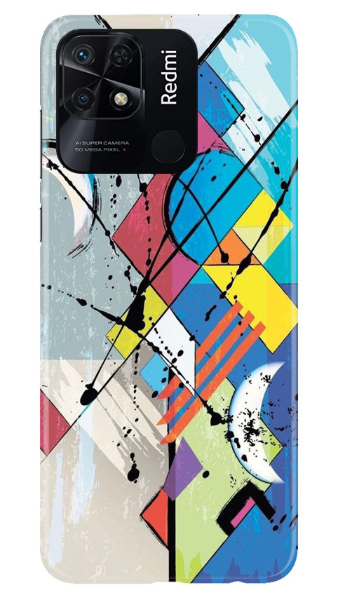 Modern Art Mobile Back Case for Redmi 10C (Design - 203) Modern Art Case for Redmi 10C (Design No. 203)