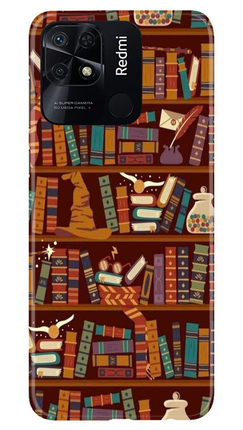 Book Shelf Mobile Back Case for Redmi 10C (Design - 348) Book Shelf Mobile Back Case for Redmi 10C (Design - 348)