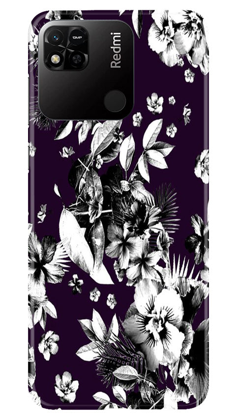 white flowers Mobile Back Case for Redmi 10A (Design - 7) white flowers Case for Redmi 10A
