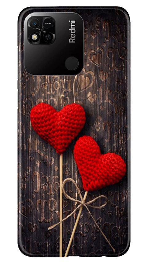 Red Hearts Mobile Back Case for Redmi 10A (Design - 80) Red Hearts Case for Redmi 10A