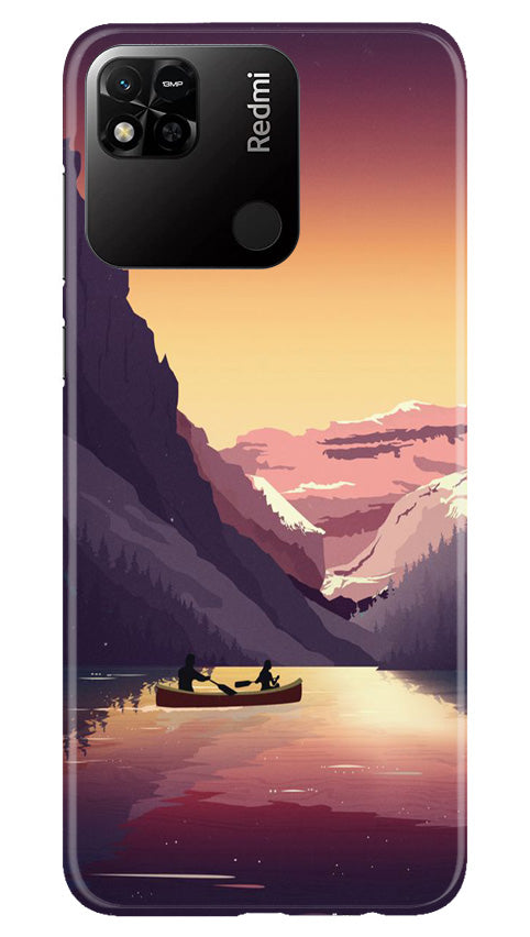 Mountains Boat Mobile Back Case for Redmi 10A (Design - 150) Mountains Boat Case for Redmi 10A (Design - 150)