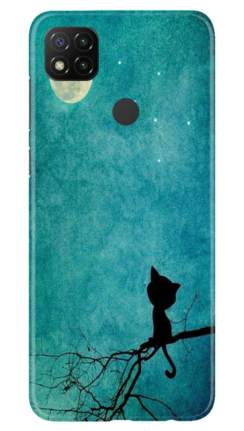 Moon cat Mobile Back Case for Xiaomi Redmi 9c (Design - 70) Moon cat Case for Xiaomi Redmi 9c