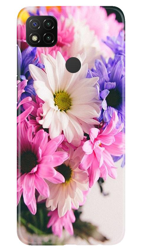Coloful Daisy Mobile Back Case for Xiaomi Redmi 9c (Design - 73) Coloful Daisy Case for Xiaomi Redmi 9c