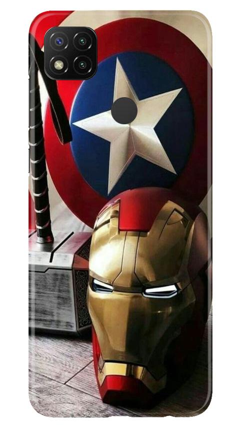 Ironman Captain America Mobile Back Case for Xiaomi Redmi 9c (Design - 254) Ironman Captain America Case for Xiaomi Redmi 9c (Design No. 254)