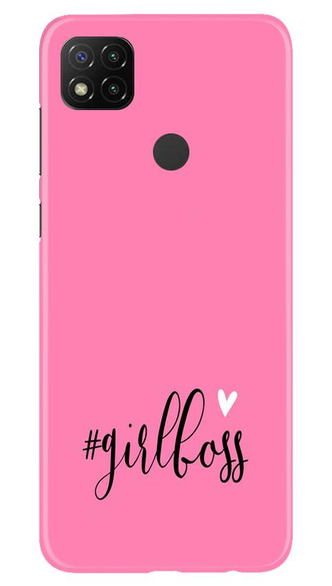 Girl Boss Pink Mobile Back Case for Xiaomi Redmi 9c (Design 269)