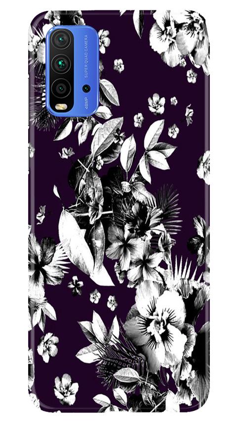 white flowers Mobile Back Case for Redmi 9 Power (Design - 7) white flowers Case for Redmi 9 Power