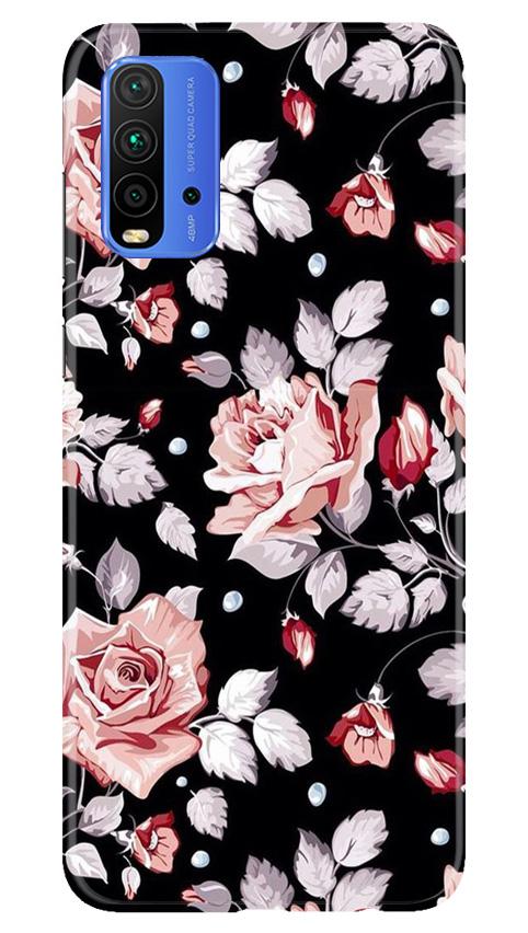 Pink rose Mobile Back Case for Redmi 9 Power (Design - 12) Pink rose Case for Redmi 9 Power