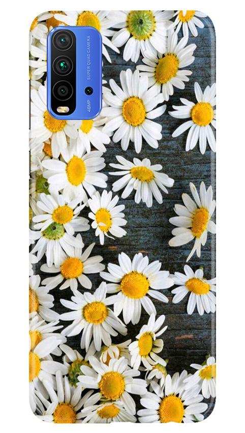 White flowers2 Mobile Back Case for Redmi 9 Power (Design - 62) White flowers2 Case for Redmi 9 Power