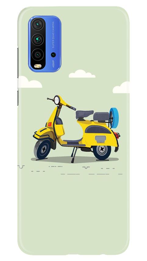 Vintage Scooter Mobile Back Case for Redmi 9 Power (Design - 260) Vintage Scooter Case for Redmi 9 Power (Design No. 260)