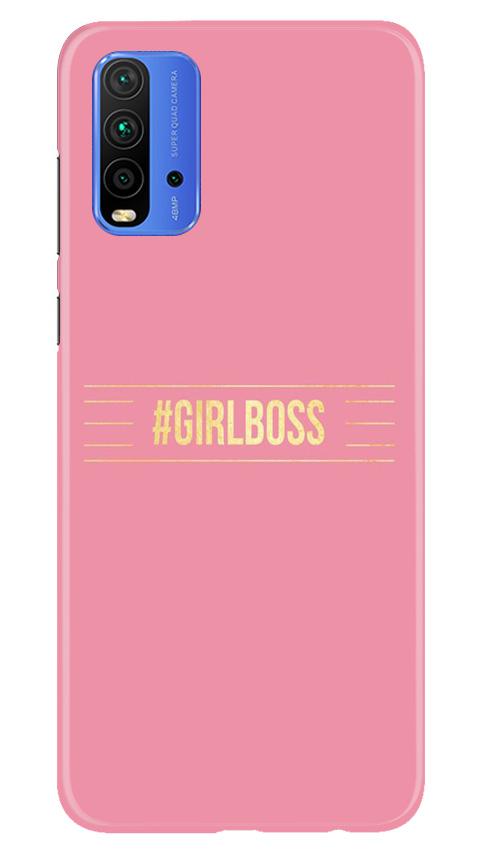Girl Boss Pink Mobile Back Case for Redmi 9 Power (Design - 263) Girl Boss Pink Case for Redmi 9 Power (Design No. 263)
