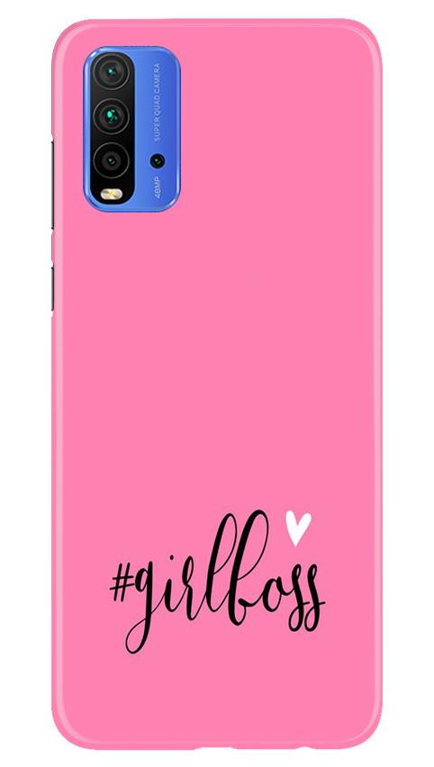 Girl Boss Pink Mobile Back Case for Redmi 9 Power (Design - 269) Girl Boss Pink Case for Redmi 9 Power (Design No. 269)