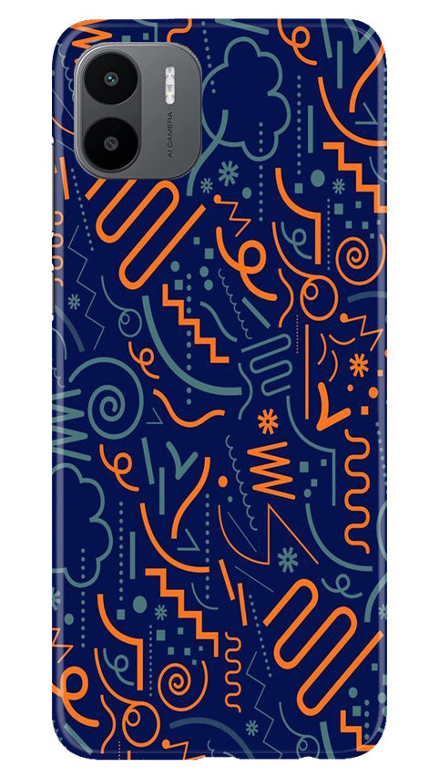 Line Art Baground Mobile Back Case for Redmi A1 (Design - 26) Line Art Baground Case for Redmi A1