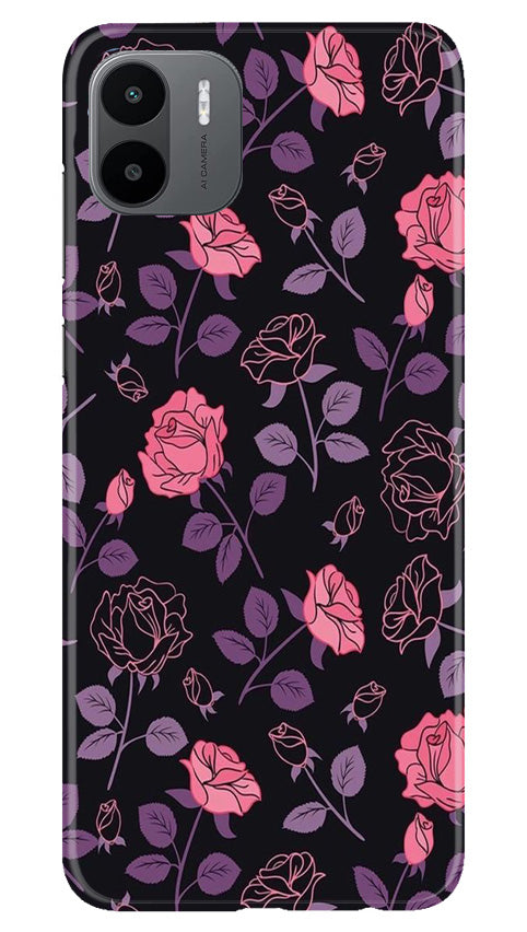Rose Black Background Mobile Back Case for Redmi A1 (Design - 27) Rose Black Background Case for Redmi A1