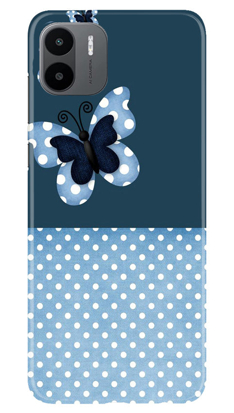 White dots Butterfly Mobile Back Case for Redmi A1 (Design - 31) White dots Butterfly Case for Redmi A1
