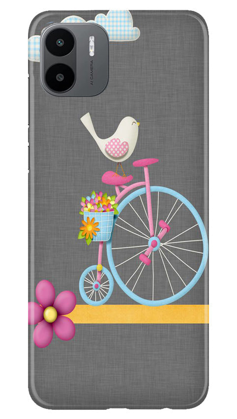 Sparron with cycle Mobile Back Case for Redmi A1 (Design - 34) Sparron with cycle Case for Redmi A1