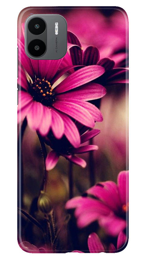 Purple Daisy Mobile Back Case for Redmi A1 (Design - 65) Purple Daisy Case for Redmi A1