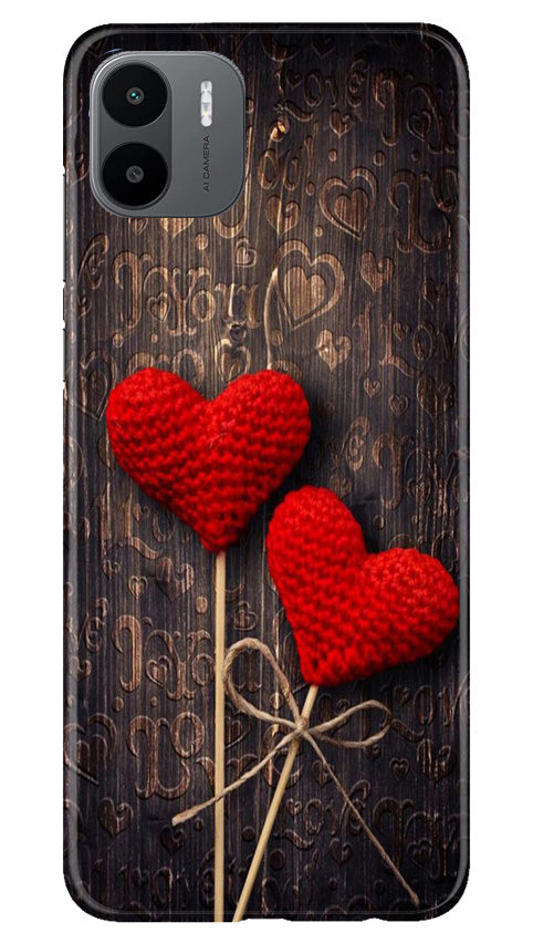 Red Hearts Mobile Back Case for Redmi A1 (Design - 80) Red Hearts Case for Redmi A1