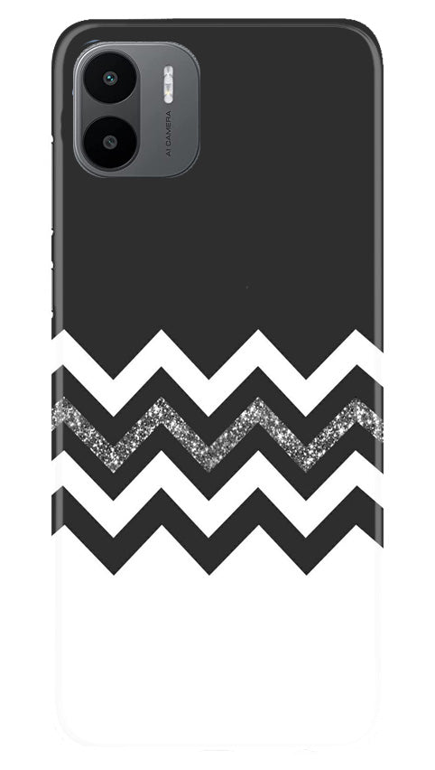 Black white Pattern2Mobile Back Case for Redmi A1 (Design - 83) Black white Pattern2Case for Redmi A1