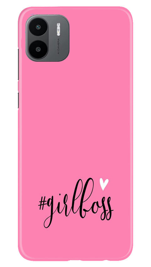 Girl Boss Pink Mobile Back Case for Redmi A1 (Design - 238) Girl Boss Pink Case for Redmi A1 (Design No. 238)