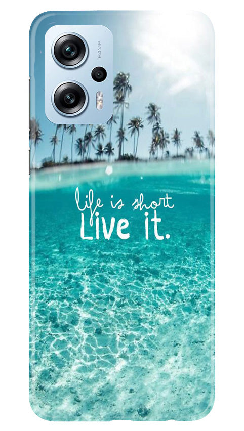 Life is short live it Mobile Back Case for Redmi K50i (Design - 45) Life is short live it Case for Redmi K50i