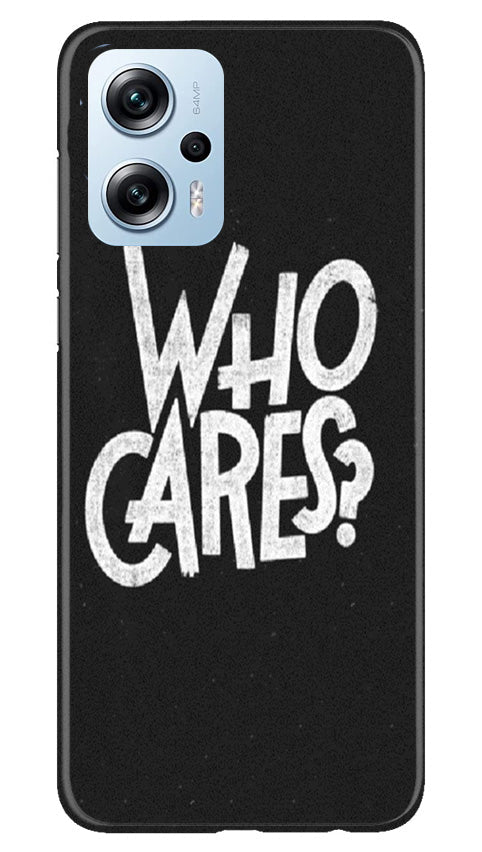 Who Cares Mobile Back Case for Redmi K50i (Design - 94) Who Cares Case for Redmi K50i