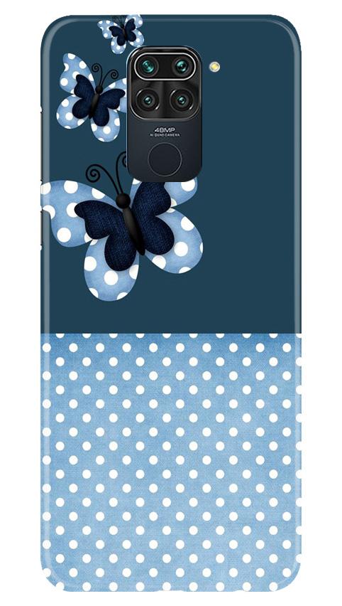 White dots Butterfly Mobile Back Case for Redmi Note 9 (Design - 31) White dots Butterfly Case for Redmi Note 9