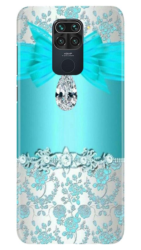 Shinny Blue Background Mobile Back Case for Redmi Note 9 (Design - 32) Shinny Blue Background Case for Redmi Note 9