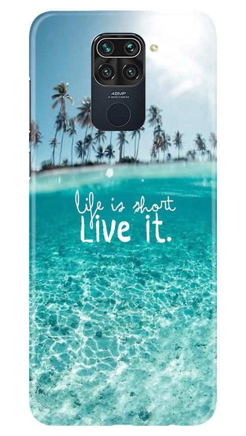 Life is short live it Mobile Back Case for Redmi Note 9 (Design - 45) Life is short live it Case for Redmi Note 9