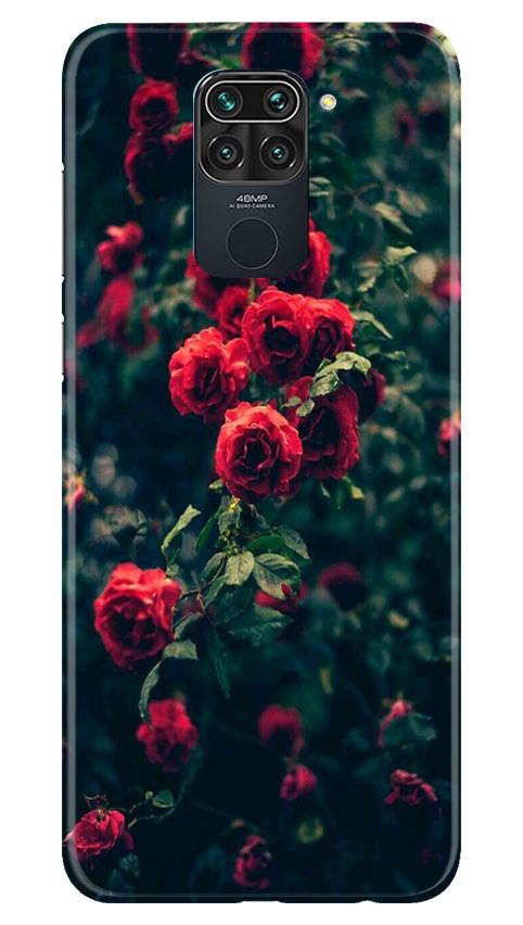 Red Rose Mobile Back Case for Redmi Note 9 (Design - 66) Red Rose Case for Redmi Note 9
